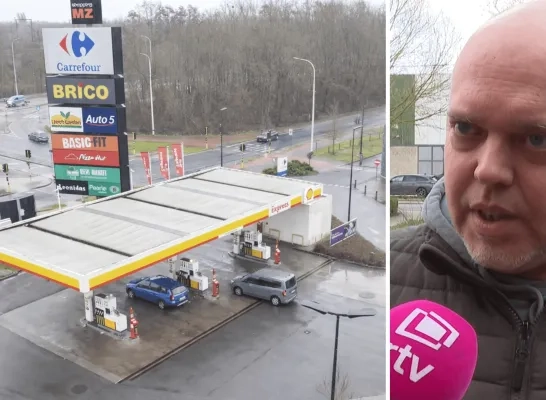 Tankstation Shell in Mechelen-Zuid en Gert Verhoeven van VAB