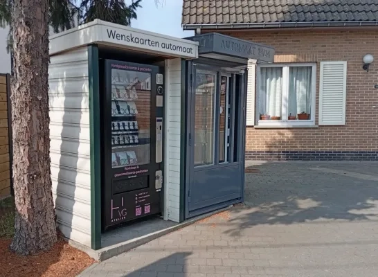 Automaat met handgemaakte wenskaarten