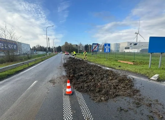 Slib op oprit E313 Herentals-industrie