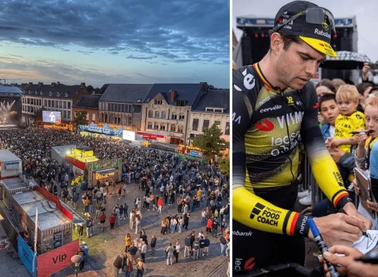 Wout van Aert tijdens Herentals Fietst en Feest vorig jaar