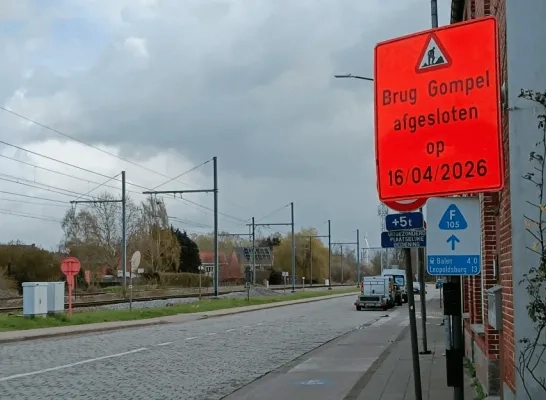 brug Gompel afgesloten