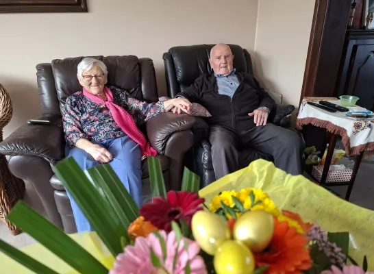 Rosa Meeus Guido Geens Kasterlee 70 jaar getrouwd