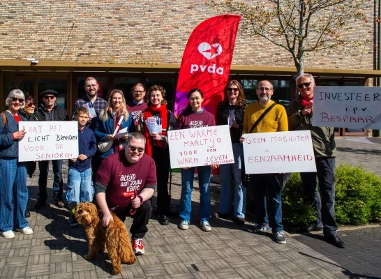 PVDA voert actie tegen besparingen op lokale dienstencentra in Mechelen