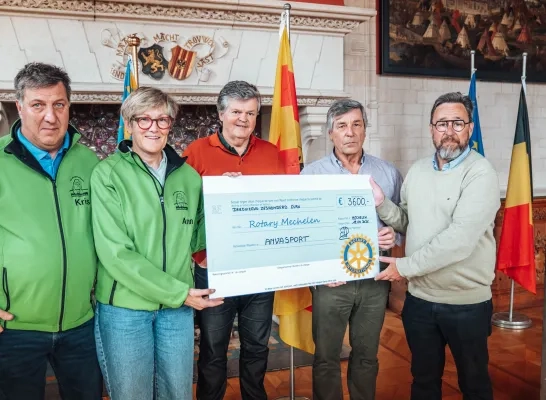 Rotary Mechelen schenkt 3.600 euro aan Anvasport 
