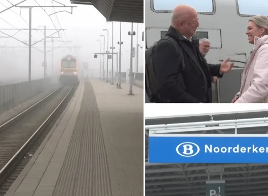 Treinen in station Noorderkempen