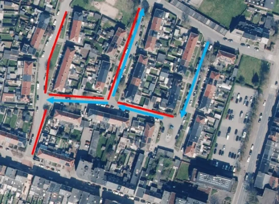 Eénrichtingsverkeer in vier woonstraten in Willebroek