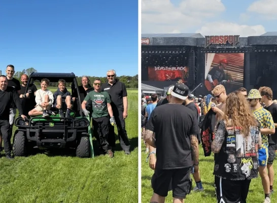 Opbouw Graspop Festivalterrein