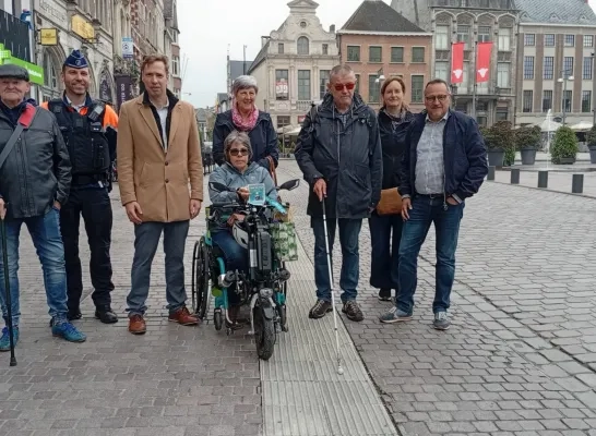 belijning blinden slechtzienden Lier 