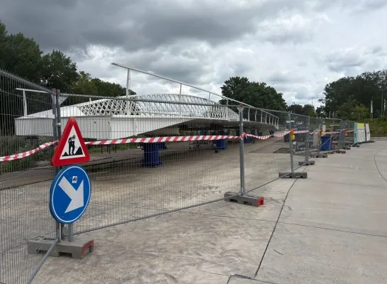 Tangent Mechelen fietspad voetpad afgesloten Borchtbrug