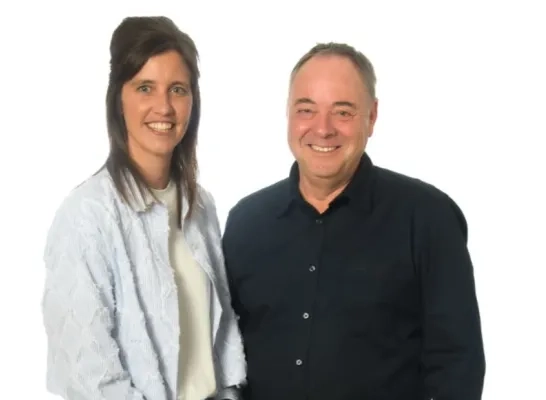 Natalie Adriaense en Patrick Geuens burgemeester Nieuw Retie