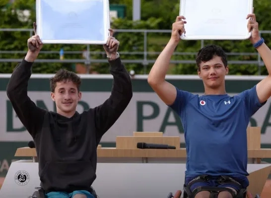 Alexander Lantermann (links) wint tweede Grand Slam in het dubbelspel bij junioren