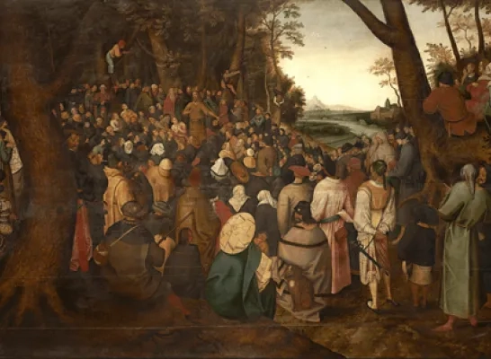 De prediking van Johannes de Doper van Pieter Brueghel II