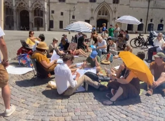 leerkrachten verbeteren protestactie