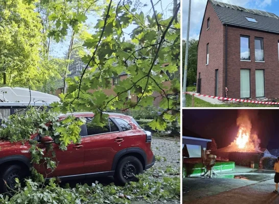 Stormschade na warmteonweer