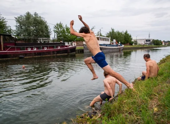 PVDA Mechelen zwemactie sluiting Geerdegemvaart zwemwater