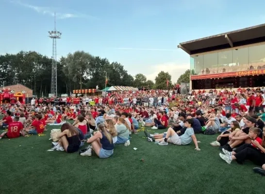 Fans in Stade des Belges