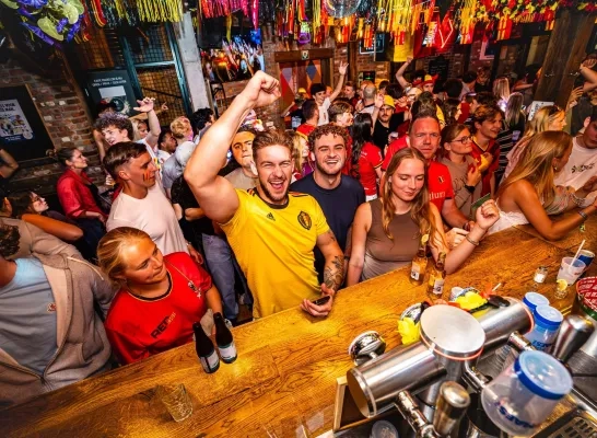 Feest bij de Zwarte Ruiter tijdens België-Senegal