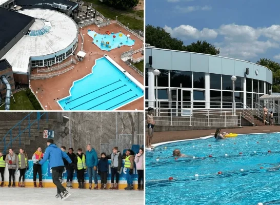 Nieuw zwembad en dubbele ijsbaan