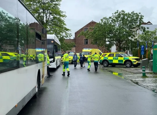 Hulpdiensten aan het Zwembad Mechelen Geerdegemvaart