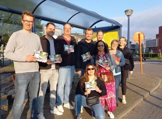 Een delegatie van Vooruit voerde actie tegen afgeschafte bushaltes