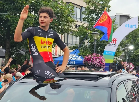 Arnaud De Lie eindigde op de derde plaats in het Heylen Vastgoed na-Tourcriterium