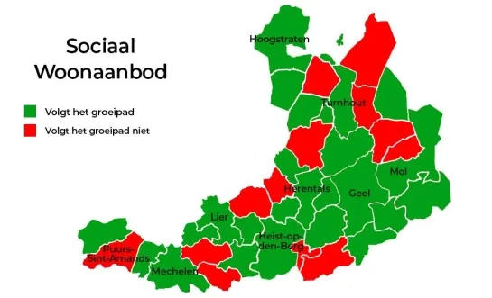 kaart sociaal woonaanbod kempen rivierenland