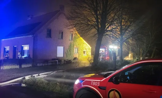 Brand in bijgebouw Baarle-Hertog