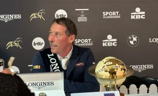 Hans Dieter Dreher is de winnaar van de Wereldbeker Jumping Mechelen