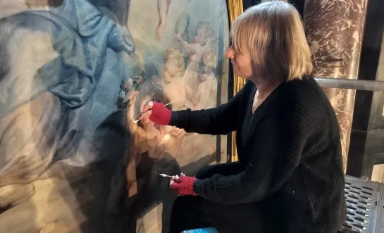 restauratie abdij van Bornem schilderijen 