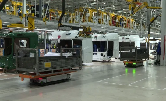 Productie bij Daf Trucks in Oevel