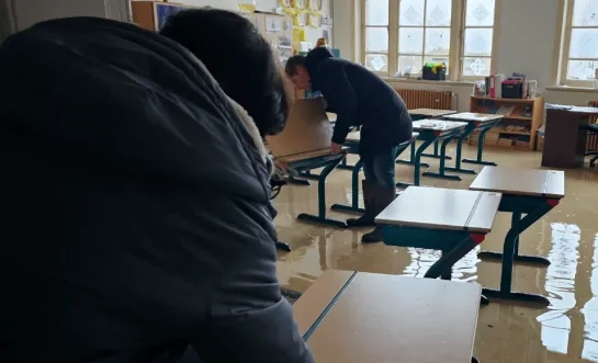 school onder water in berlaar