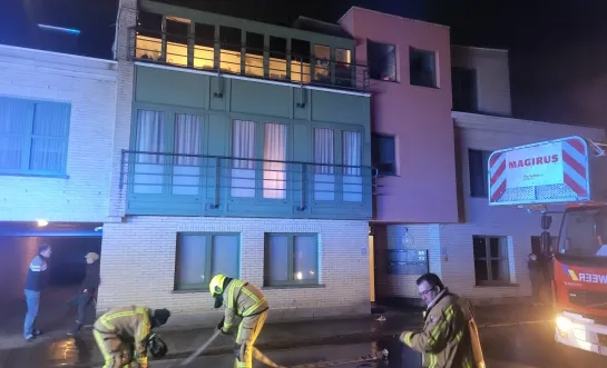 Brand in de Schransstraat in Grobbndonk