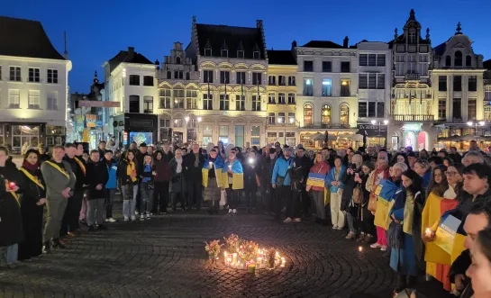 Wake voor Oekraïne in Mechelen