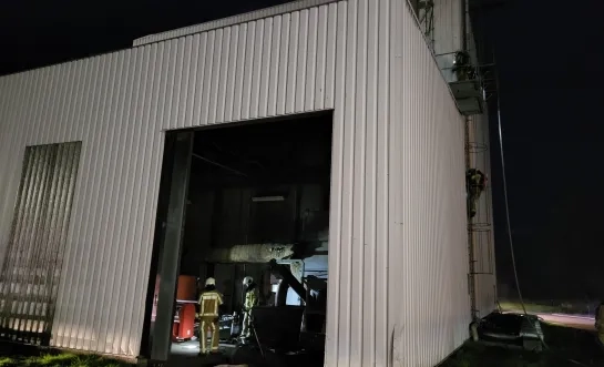 Bij Nordex in Arendonk brak brand uit in een silo