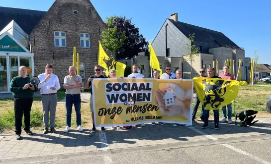 Protest van Vlaams Belang bij Leefgoed Geel