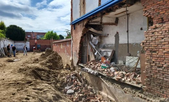 Gevel stort in in Turnhout