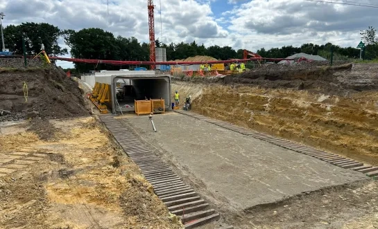 Nieuwe tunnel voor fietsers en voetgangers in Geel