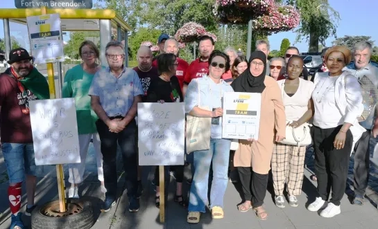 Actie bushalte PVDA Willebroek