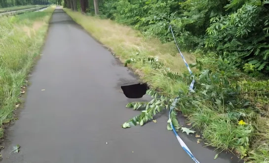 Gat in jaagpad Balen