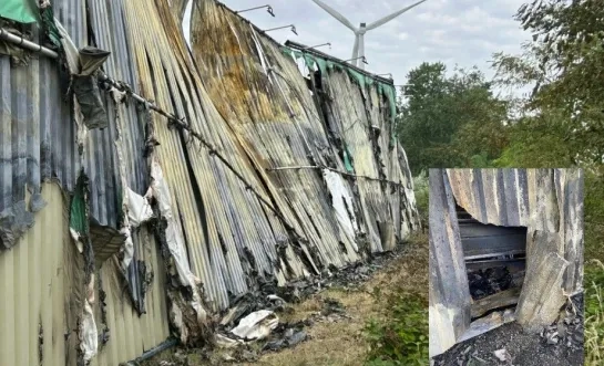 Bedrijfsbrand in Oevel