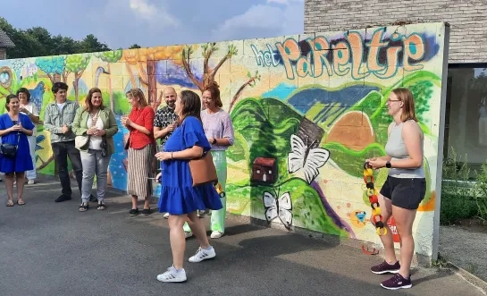graffitimuur Het Pareltje kinderdagverblijf Westerlo