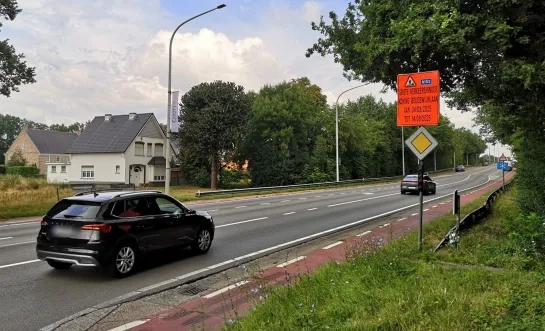 Boudewijnlaan Olen onderbroken