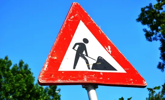 verkeersbord werken
