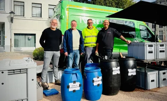 Mini-recyclagepark op Veemarkt blijft succes in Mechelen