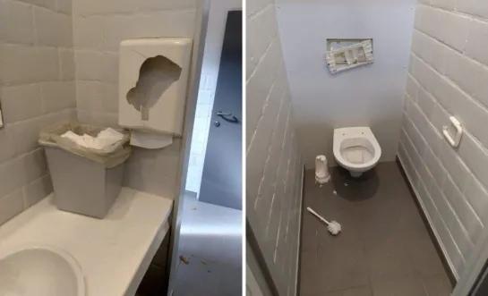 Vandalisme openbare toiletten Gierle