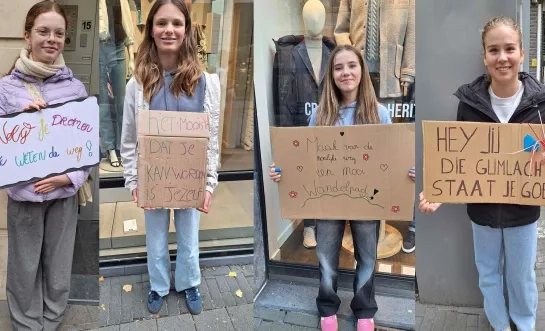Actie een glimlach op straat Sint-Victor Turnhout