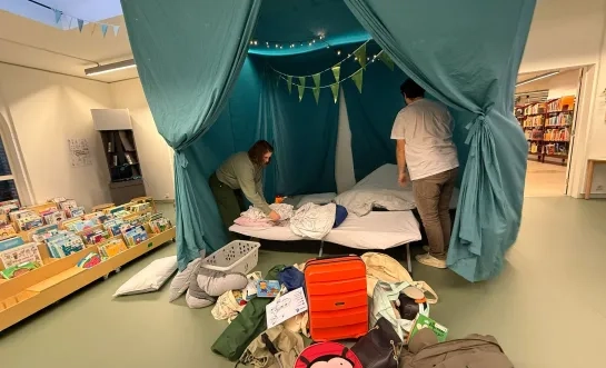 camping Fé slapen in de bib van Lier