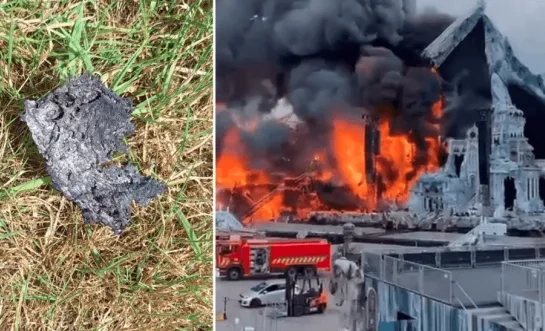 fotomontage brand Tomorrowland RTV archief