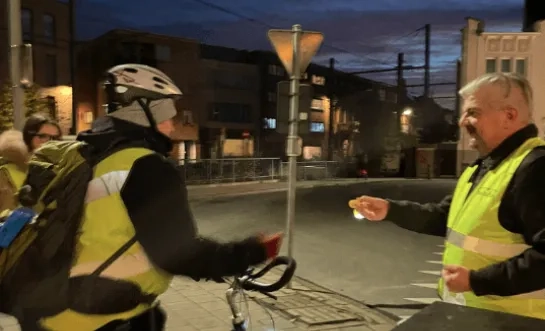 fietsersactie jong NVA Lier.