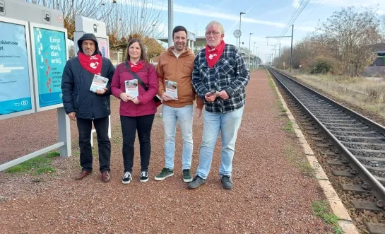 PVDA Balen voert actie voor beter perron
